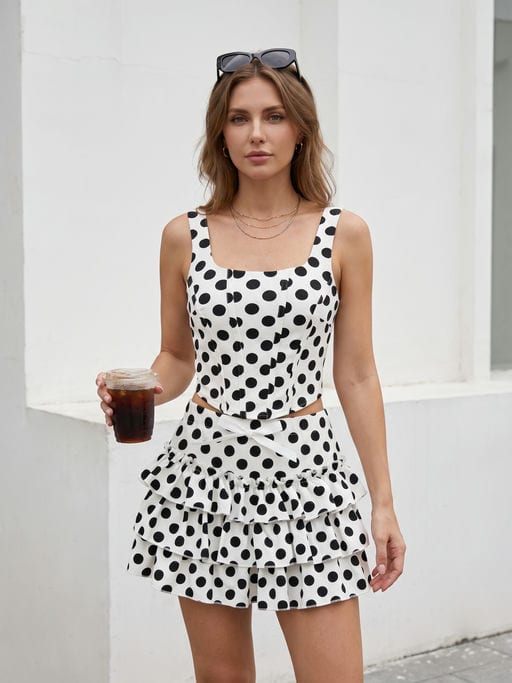 Ensemble coordonné à pois — vue 2