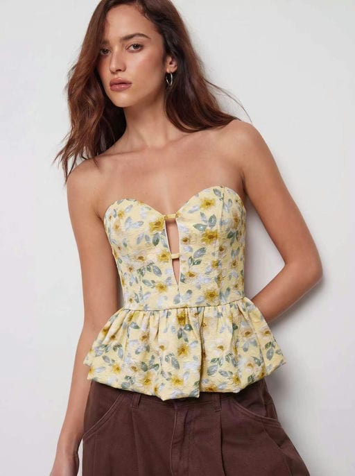Body bustier fleuri — Réf. 26362 — Casual — Grossiste GIORGIA paris