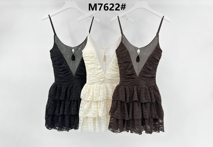 Mini Robe Volants Mesh — vue 3
